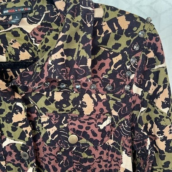 Teen Vogue For Macys Style Lab Women’s Rhinestone Button Down Jacket - Picture 4 of 8